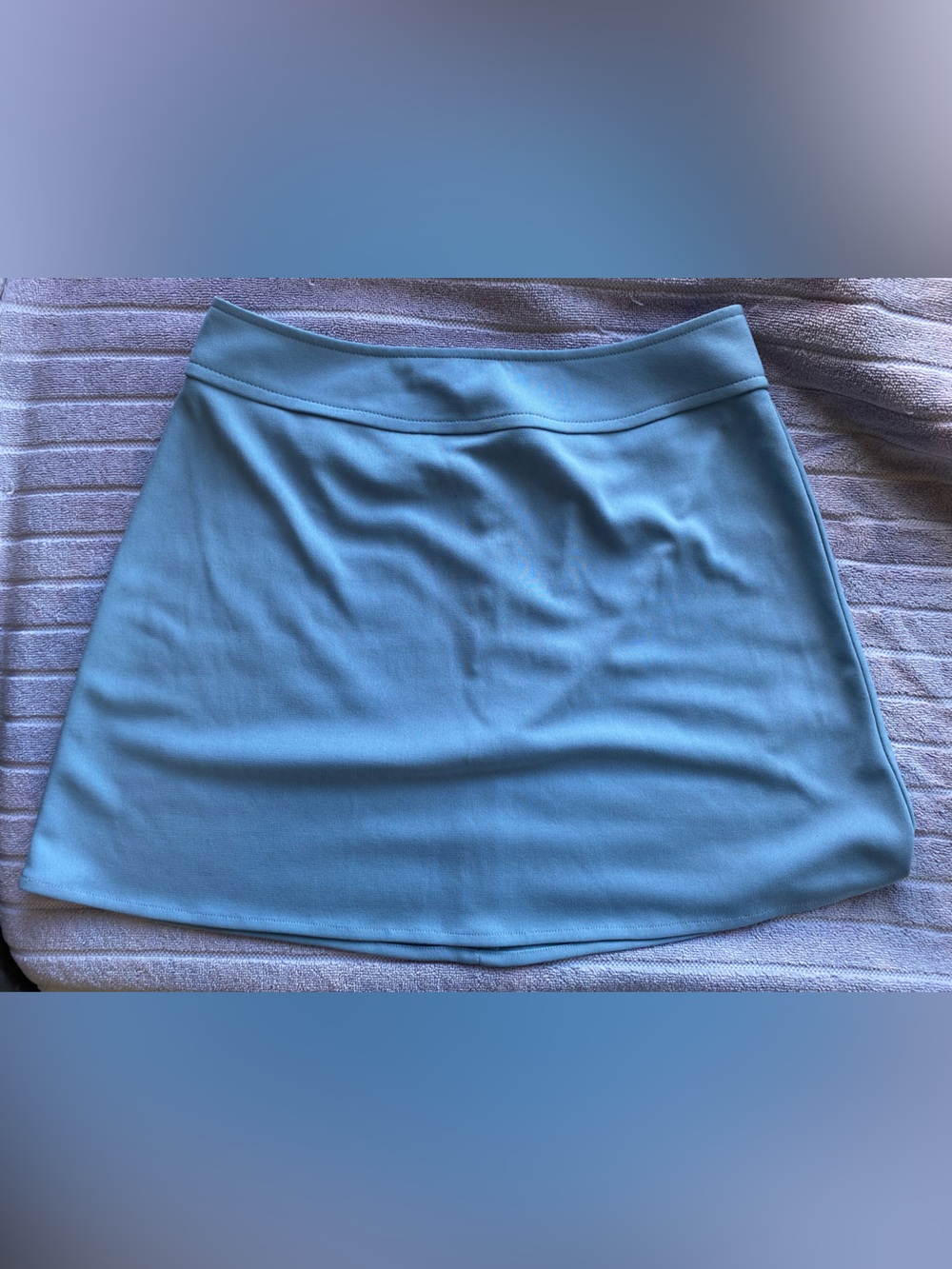 Vintage BCBGMAXAZRIA Pastel Sky Blue A-Line Mini Skirt Cop Copine Y2K small